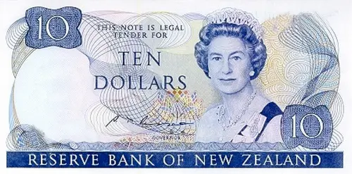New Zealand 10 Dollar Banknote Front Issued 1985 Accepted For Exchange