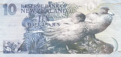New Zealand 10 Dollar Banknote Front Issued 1994 Accepted For Exchange
