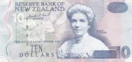 New Zealand 10 Dollar Banknote Front Issued 1994 Accepted For Exchange