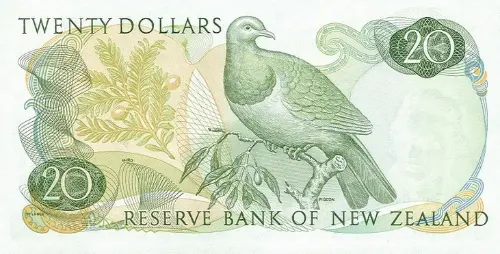 New Zealand 20 Dollar Banknote Front Issued 1967 Accepted For Exchange