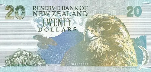 New Zealand 20 Dollar Banknote Front Issued 1992 Accepted For Exchange