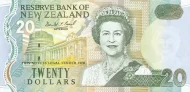 New Zealand 20 Dollar Banknote Front Issued 1992 Accepted For Exchange
