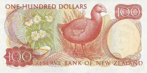 New Zealand 100 Dollar Banknote Front Issued 1975 Accepted For Exchange