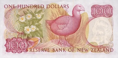 New Zealand 100 Dollar Banknote Front Issued 1985 Accepted For Exchange