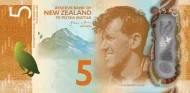 New Zealand 5 Dollar Banknote Front Issued 1999 Accepted For Exchange