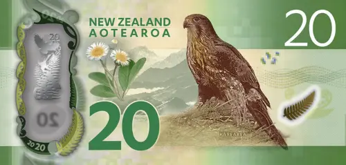 New Zealand 20 Dollar Banknote Front Issued 1999 Accepted For Exchange