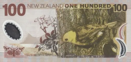New Zealand 100 Dollar Banknote Front Issued 1999 Accepted For Exchange