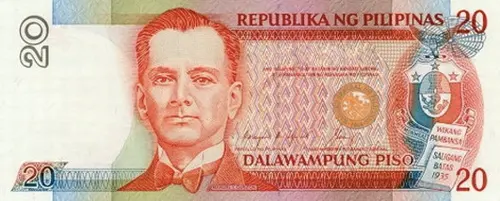 Philippine 20 Piso Banknote Front Issued 1986 Accepted For Exchange