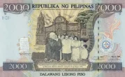 Philippine 2000 Piso Banknote Front Issued 1998 Accepted for Exchange