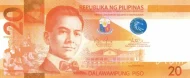 Philippine 20 Piso Banknote Front Issued 2010 Accepted For Exchange