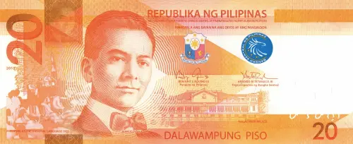 Philippine 20 Piso Banknote Front Issued 2010 Accepted For Exchange
