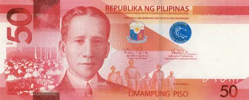 Philippine 50 Piso Banknote Front Issued 2010 Accepted For Exchange
