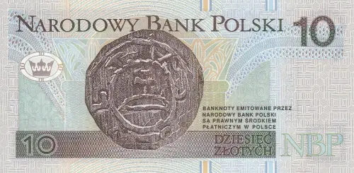 Polish 10 Zloty Banknote Front Issued 1994 Accepted For Exchange