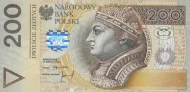 Polish 200 Zloty Banknote Front Issued 1994 Accepted For exchange