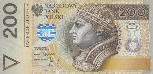 Polish 200 Zloty Banknote Front Issued 1994 Accepted For exchange