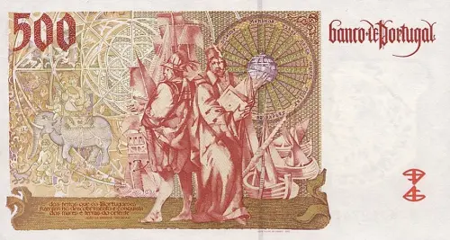 Portuguese 500 Escudos Banknote Front Issued 2000 Accepted For Exchange