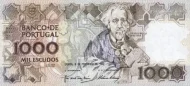 Portuguese 1000 Escudos Banknote Front Issued 1992 Accepted For Exchange