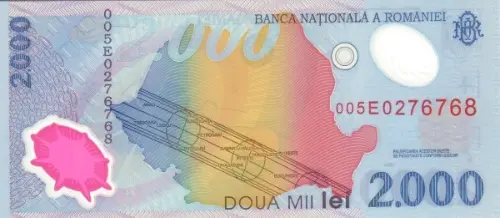 Romanian 2000 Old Lei Banknote Front Issued 2000 Accepted For Exchange