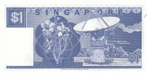 Singapore 1 Dollar Banknote Front Issued 1989 Accepted For Exchange