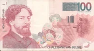 Belgian 100 Franc Banknote (James Ensor) Obverse Issued 1995 accepted for exchange