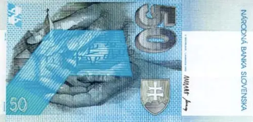 Slovakian 50 Koruna Banknote Front Issued 1995 Accepted For Exchange
