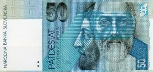 Slovakian 50 Koruna Banknote Front Issued 1995 Accepted For Exchange