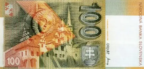 Slovakian 100 Koruna Banknote Front Issued 1996 Accepted For Exchange