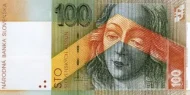 Slovakian 100 Koruna Banknote Front Issued 1996 Accepted For Exchange