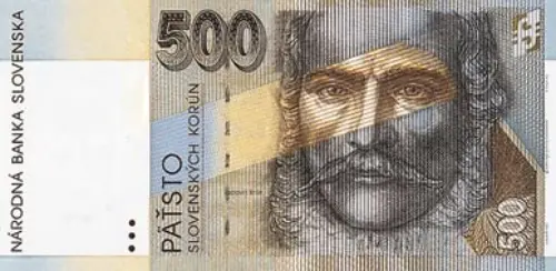 Slovakian 500 Koruna Banknote Front Issued 1996 Accepted For Exchange