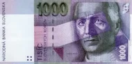 Slovakian 1000 Koruna Banknote Front Issued 1995 Accepted For Exchange
