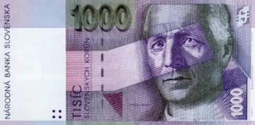 Slovakian 1000 Koruna Banknote Front Issued 1995 Accepted For Exchange
