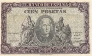 Spanish 100 Peseta Banknote Front Issued 1940 Accepted For Exchange