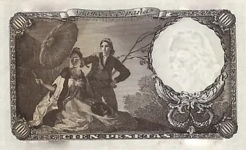 Spanish 100 Peseta Banknote Front Issued 1946 Accepted For Exchange