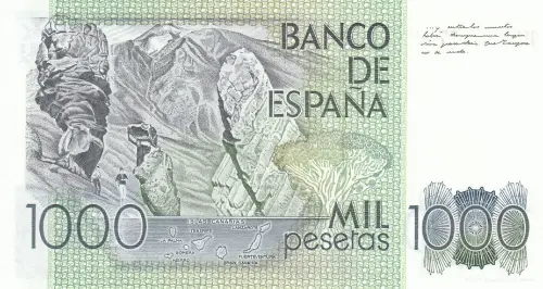 Spanish 1000 Peseta Banknote Front Issued 1979 Accepted For Exchange