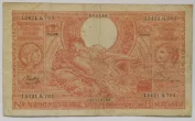 Belgian 100 Franc Banknote (type Vloors Orange Dutch-French) Front Issued 1944 accepted for exchange