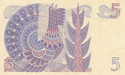 Swedish 5 Krona Banknote Front Issued 1977 Accepted For Exchange