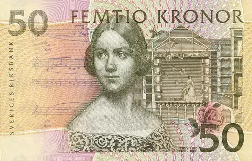 Swedish 50 Krona Banknote Front Issued 1996 Accepted For Exchange