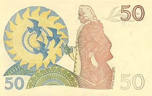 Swedish 50 Krona Banknote Front Issued 1984 Accepted For Exchange