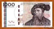 1000 Swedish (Vasa) Issued 2006 Front Accepted For Exchange Accepted