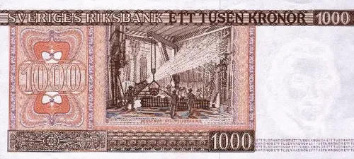 Swedish 1000 Krona Banknote Front Issued 1978 Accepted For Exchange