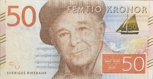 50 Swedish Krona First Issued 2015 Front Accepted For Exchange