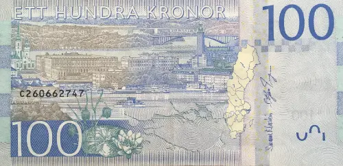 100 Swedish Krona First Issued 2016 Front Accepted For Exchange