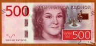 500 Swedish Krona First Issued 2016 Front Accepted For Exchange