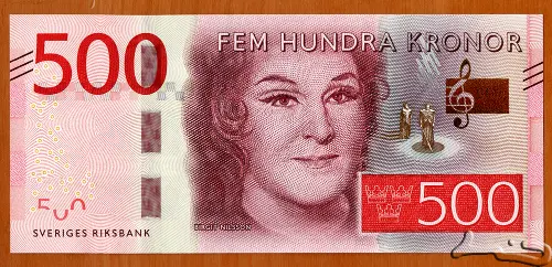 500 Swedish Krona First Issued 2016 Front Accepted For Exchange