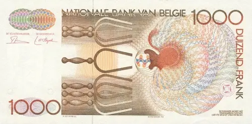 Belgian 1000 Franc Banknote (Constant Permeke) Front Issued 1997