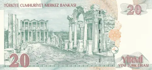 Turkish 20 New Lira Banknote Front Issued 2005 Accepted For Exchange