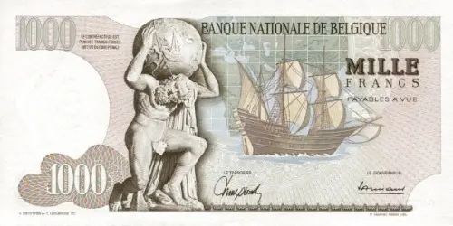 Belgian 100 Franc Banknote (Mercator) Front Issued 1961 accepted for exchange