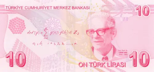 Turkish 10 Lira Banknote Front Issued 2009 Accepted For Exchange