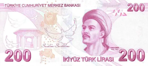 Turkish 200 Lira Banknote Front Issued 2009 Accepted For Exchange