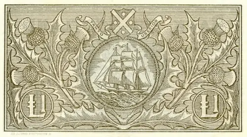 Scottish 1 Pound Bank of Scotland Banknote Front Issued 1956 Accepted For Exchange